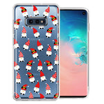 Samsung Galaxy S10e Cute Red Christmas Holiday Santa Gnomes Design Double Layer Phone Case Cover