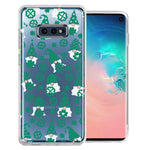 Samsung Galaxy S10e Lucky Green St Patricks Day Cute Gnomes Shamrock Polkadots Double Layer Phone Case Cover