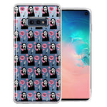 Samsung Galaxy S10e Pink Horror Valentine Character Ghostface Boyfriend Call Me Hearts Double Layer Phone Case Cover