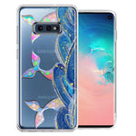 Samsung Galaxy S10e Rainbow Mermaid Tails Scales Ocean Waves Beach Girls Summer Double Layer Phone Case Cover
