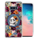 Samsung Galaxy S10e Romance Is Dead Valentines Day Halloween Skull Floral Autumn Flowers Double Layer Phone Case Cover