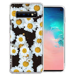 Samsung Galaxy S10 Plus Cute Daisy Flowers Double Layer Phone Case Cover