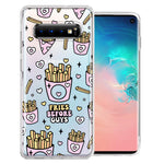 Samsung Galaxy S10 Cute Valentine Pink Love Hearts Fries Before Guys Double Layer Phone Case Cover