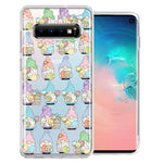 Samsung Galaxy S10 Plus Pastel Easter Cute Gnomes Spring Flowers Eggs Holiday Seasonal Double Layer Phone Case Cover