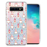 Samsung Galaxy S10 Pink Blush Valentines Day Flower Hearts Gnome Characters Cute Double Layer Phone Case Cover