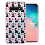 Samsung Galaxy S10 Plus Pink Horror Valentine Character Ghostface Boyfriend Call Me Hearts Double Layer Phone Case Cover