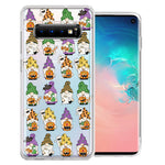 Samsung Galaxy S10 Plus Spooky Halloween Gnomes Cute Characters Holiday Seasonal Pumpkins Candy Ghosts Double Layer Phone Case Cover