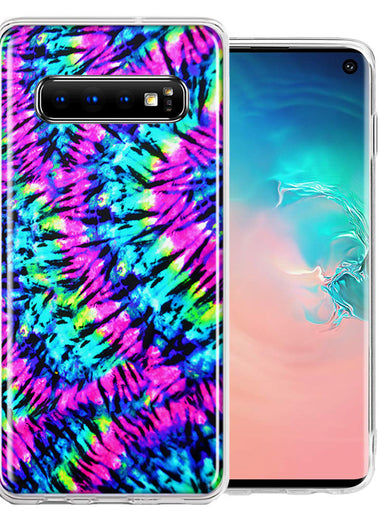 Samsung Galaxy S10 Plus Hippie Tie Dye Double Layer Phone Case Cover