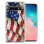 Samsung Galaxy S10 Plus Vintage USA Flag Double Layer Phone Case Cover