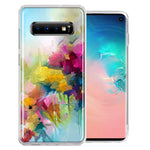 For Samsung Galaxy S10 Watercolor Flowers Abstract Spring Colorful Floral Painting Phone Case Cover