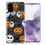 Samsung Galaxy S20 Halloween Jack-O-Lantern Pumpkin Skull Spooky Design Double Layer Phone Case Cover
