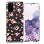 Samsung Galaxy S20 Pink Evil Eye Lucky Love Law Of Attraction Design Double Layer Phone Case Cover