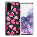 Samsung Galaxy S20 Pretty Valentines Day Hearts Chocolate Candy Angel Flowers Double Layer Phone Case Cover