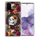 Samsung Galaxy S20 Romance Is Dead Valentines Day Halloween Skull Floral Autumn Flowers Double Layer Phone Case Cover
