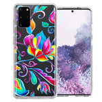For Samsung Galaxy S20 Plus Bright Colors Rainbow Water Lilly Floral Phone Case Cover