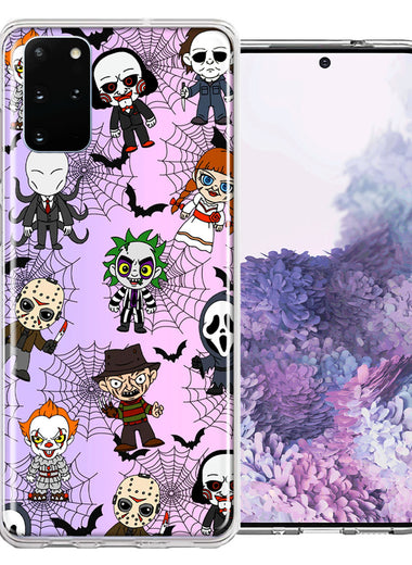 Samsung Galaxy S20 Plus Classic Haunted Horror Halloween Nightmare Characters Spider Webs Design Double Layer Phone Case Cover