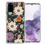 Samsung Galaxy S20 Plus Feminine Classy Flowers Fall Toned Floral Wallpaper Style Double Layer Phone Case Cover