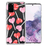 Samsung Galaxy S20 Plus Heart Suckers Lollipop Valentines Day Candy Lovers Double Layer Phone Case Cover