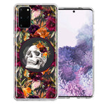 Samsung Galaxy S20 Plus Romance Is Dead Valentines Day Halloween Skull Floral Autumn Flowers Double Layer Phone Case Cover