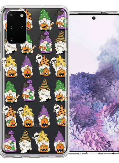 Samsung Galaxy S20 Plus Spooky Halloween Gnomes Cute Characters Holiday Seasonal Pumpkins Candy Ghosts Double Layer Phone Case Cover