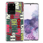 Samsung Galaxy S20 Ultra Christmas Santa Ho Ho Ho textagraphy Festive Holiday Double Layer Phone Case Cover