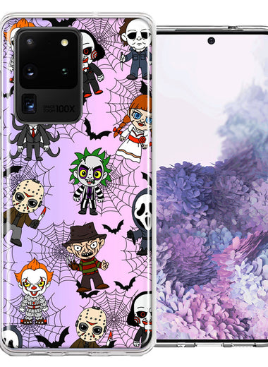 Samsung Galaxy S20 Ultra Classic Haunted Horror Halloween Nightmare Characters Spider Webs Design Double Layer Phone Case Cover