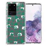 Samsung Galaxy S20 Ultra Lucky Green St Patricks Day Cute Gnomes Shamrock Polkadots Double Layer Phone Case Cover