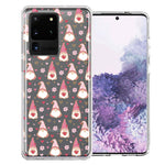 Samsung Galaxy S20 Ultra Pink Blush Valentines Day Flower Hearts Gnome Characters Cute Double Layer Phone Case Cover