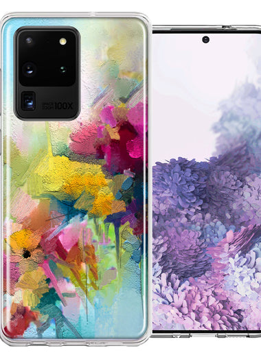 For Samsung Galaxy S20 Ultra  Watercolor Flowers Abstract Spring Colorful Floral Painting Phone Case Cover