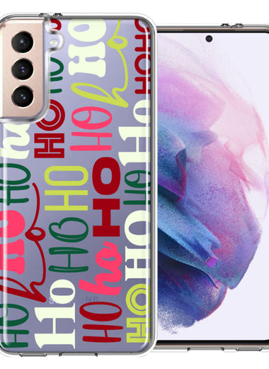Samsung Galaxy S22 Christmas Santa Ho Ho Ho textagraphy Festive Holiday Double Layer Phone Case Cover