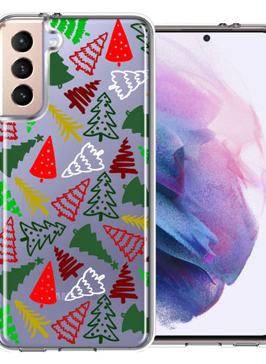 Samsung Galaxy S22 Christmas Trees Holiday Festive Winter By BillyElleCo Double Layer Phone Case Cover