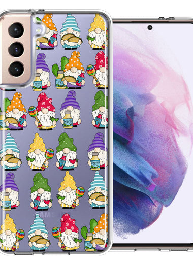 Samsung Galaxy S21 Cinco De Mayo Party Cute Gnomes Mexico Tacos Fiesta Double Layer Phone Case Cover