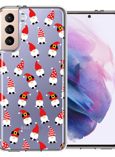 Samsung Galaxy S22 Cute Red Christmas Holiday Santa Gnomes Design Double Layer Phone Case Cover