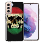 Samsung Galaxy S21 Plus Mexico Flag Skull Double Layer Phone Case Cover