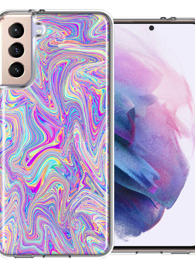Samsung Galaxy S21 Plus Paint Swirl Double Layer Phone Case Cover
