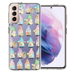 Samsung Galaxy S21 Pastel Easter Cute Gnomes Spring Flowers Eggs Holiday Seasonal Double Layer Phone Case Cover