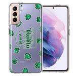 Samsung Galaxy S21 Plant Mama Houseplant Lover Monstera Tropical Leaf Green Design Double Layer Phone Case Cover