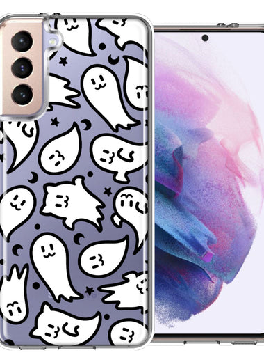 Samsung Galaxy S22 Kawaii Manga Cute Halloween Ghosts Spirits Design Double Layer Phone Case Cover