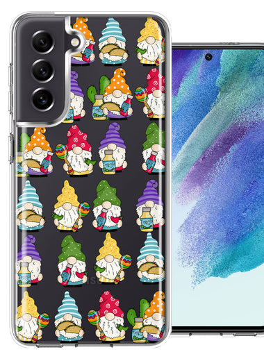 Samsung Galaxy S21FE Cinco De Mayo Party Cute Gnomes Mexico Tacos Fiesta Double Layer Phone Case Cover