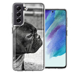 Samsung Galaxy S21 FE Black French Bulldog Double Layer Phone Case Cover