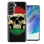 Samsung Galaxy S21 FE Mexico Flag Skull Double Layer Phone Case Cover