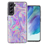 Samsung Galaxy S21 FE Paint Swirl Double Layer Phone Case Cover