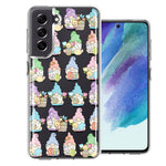 Samsung Galaxy S21FE Pastel Easter Cute Gnomes Spring Flowers Eggs Holiday Seasonal Double Layer Phone Case Cover