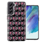 Samsung Galaxy S21FE Pink Horror Valentine Character Ghostface Boyfriend Call Me Hearts Double Layer Phone Case Cover