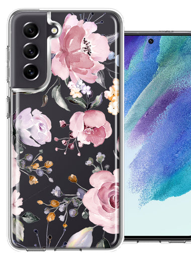 For Samsung Galaxy S21 FE  Soft Pastel Spring Floral Flowers Blush Lavender Phone Case Cover