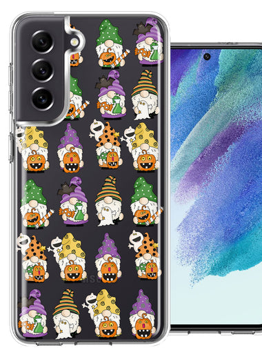 Samsung Galaxy S21FE Spooky Halloween Gnomes Cute Characters Holiday Seasonal Pumpkins Candy Ghosts Double Layer Phone Case Cover