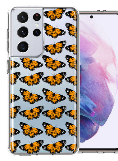 Samsung Galaxy S21 Ultra Monarch Butterflies Design Double Layer Phone Case Cover