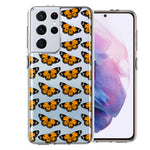 Samsung Galaxy S21 Ultra Monarch Butterflies Design Double Layer Phone Case Cover