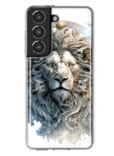 Samsung Galaxy S21 Plus Abstract Lion Sculpture Hybrid Protective Phone Case Cover