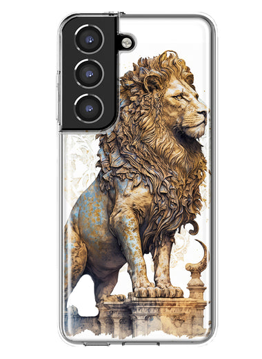 Samsung Galaxy S21 Plus Ancient Lion Sculpture Hybrid Protective Phone Case Cover